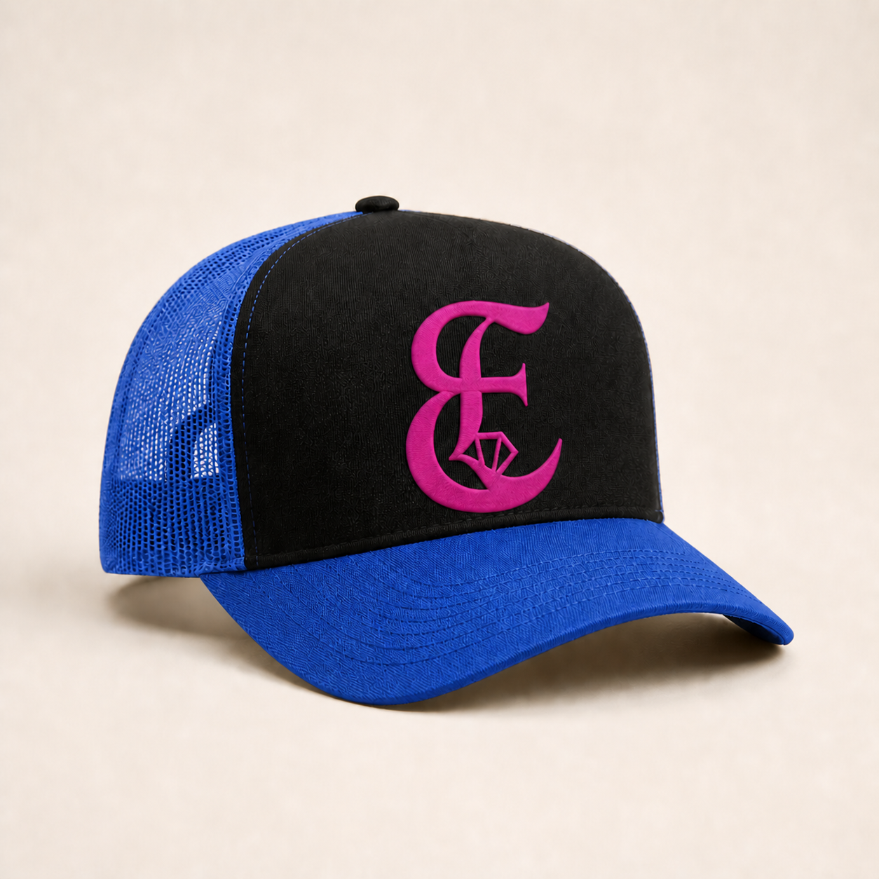 Bone Emerald - E Diamante Rosa - Preto Azul