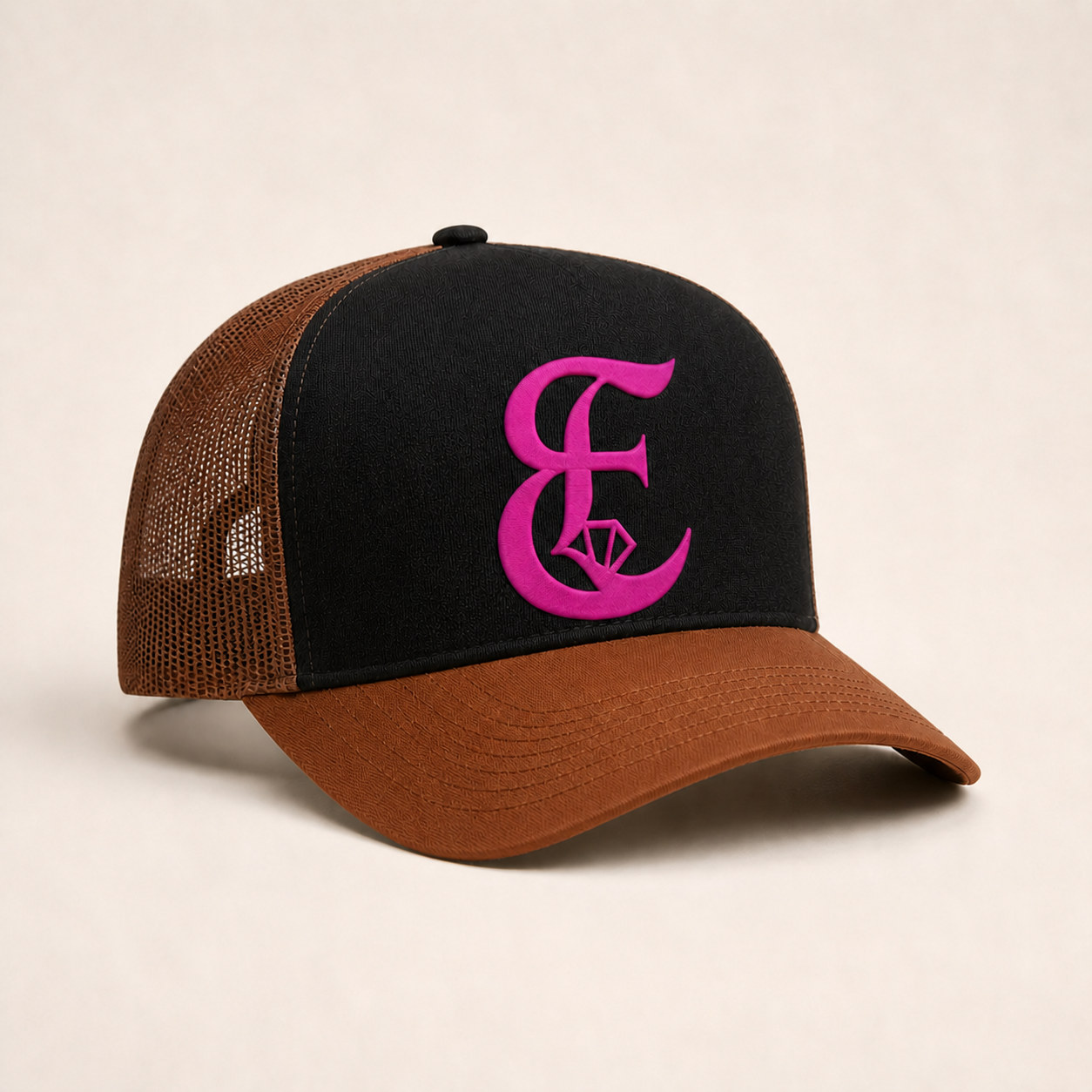 Bone Emerald - E Diamante Rosa - Preto Marrom