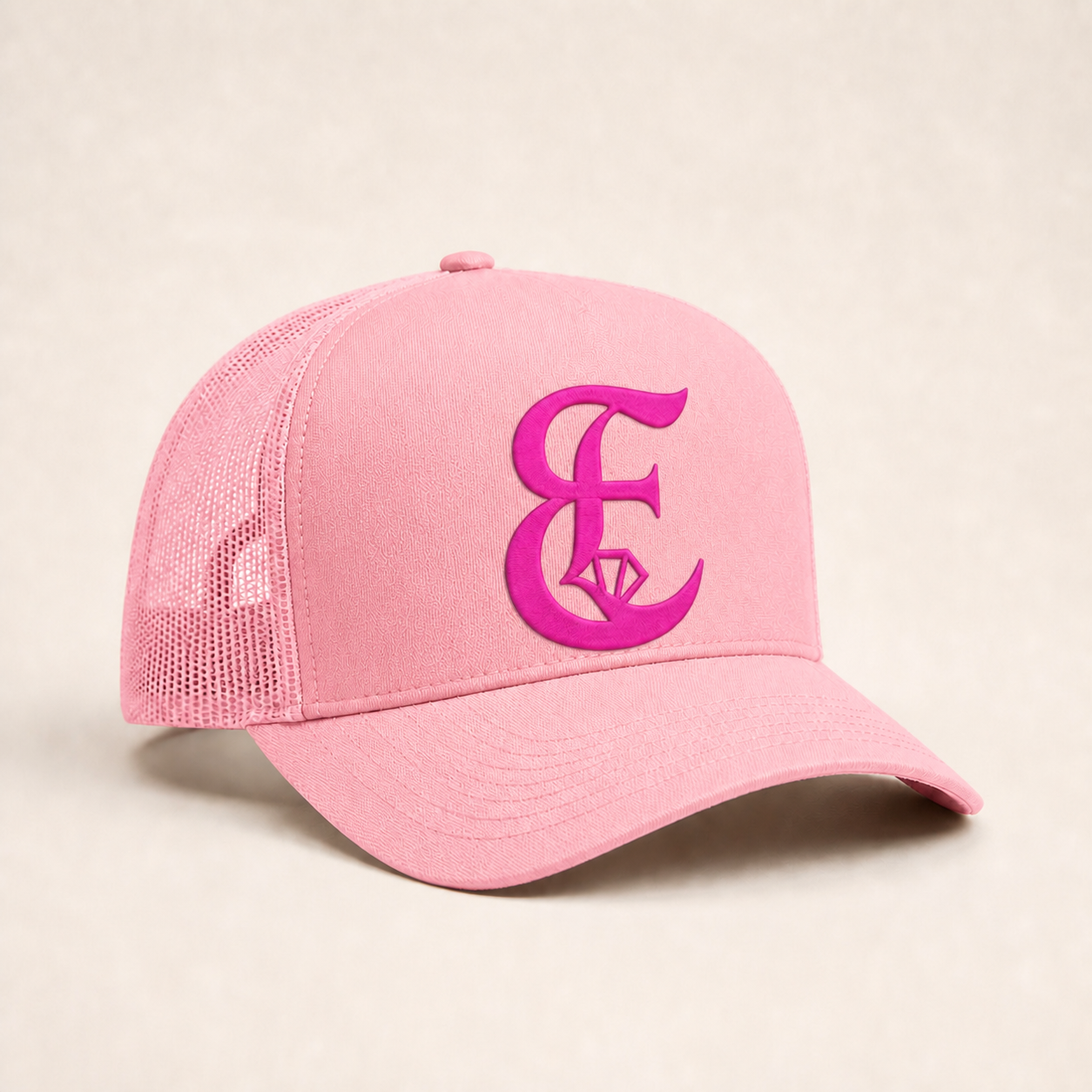 Bone Emerald - E Diamante Rosa - Rosa Claro