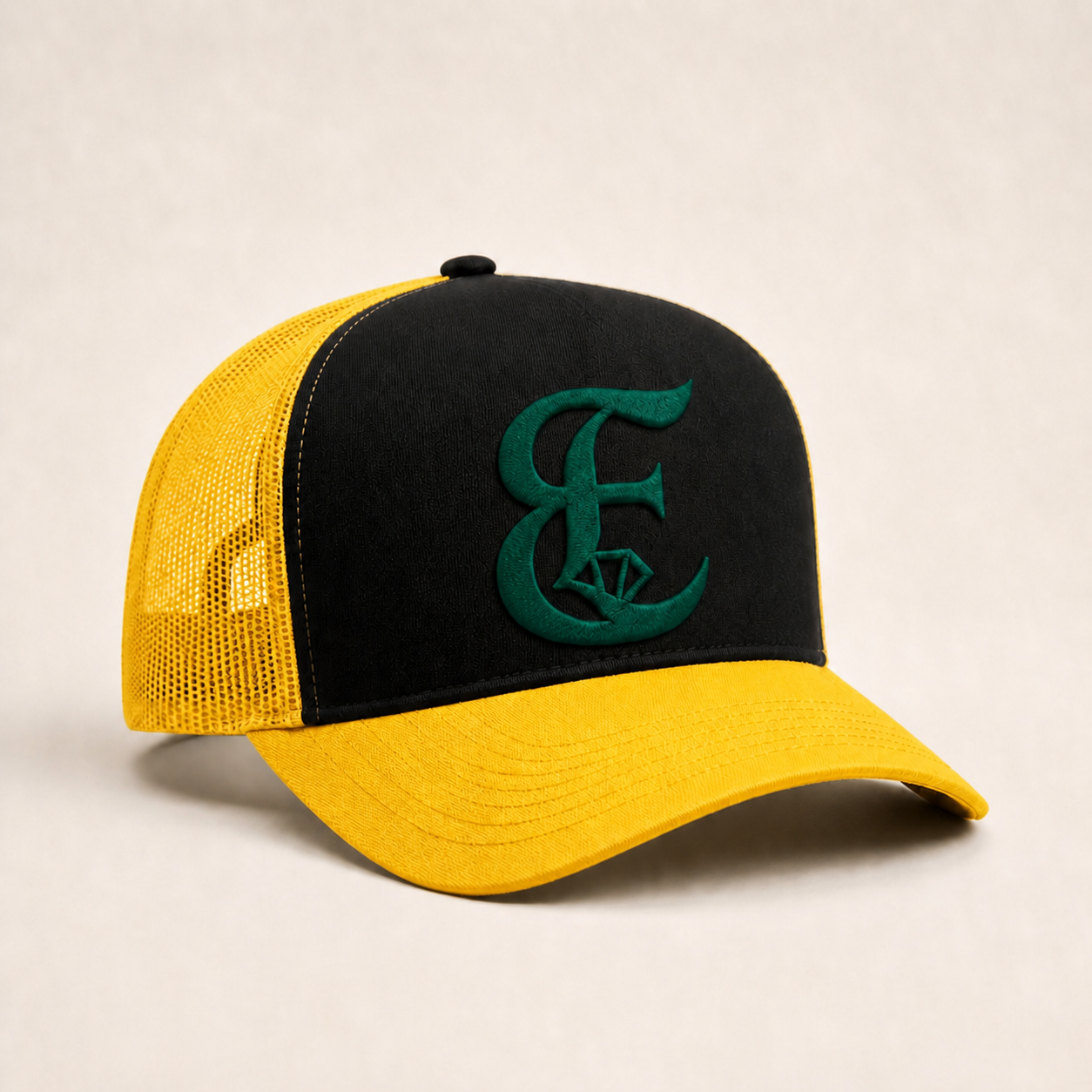 Bone Emerald - E Diamante Verde - Preto Amarelo