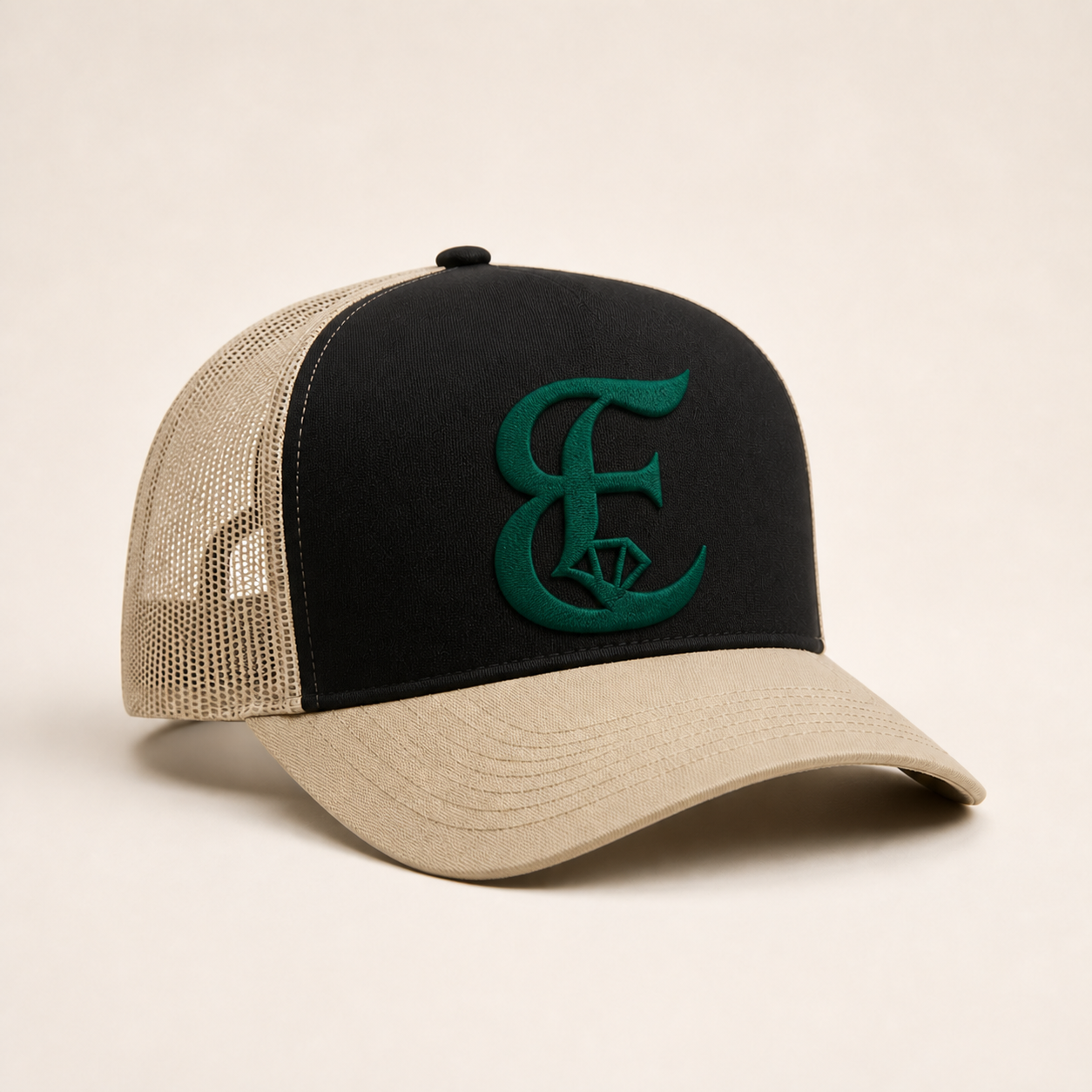 Bone Emerald - E Diamante Verde - Preto Bege