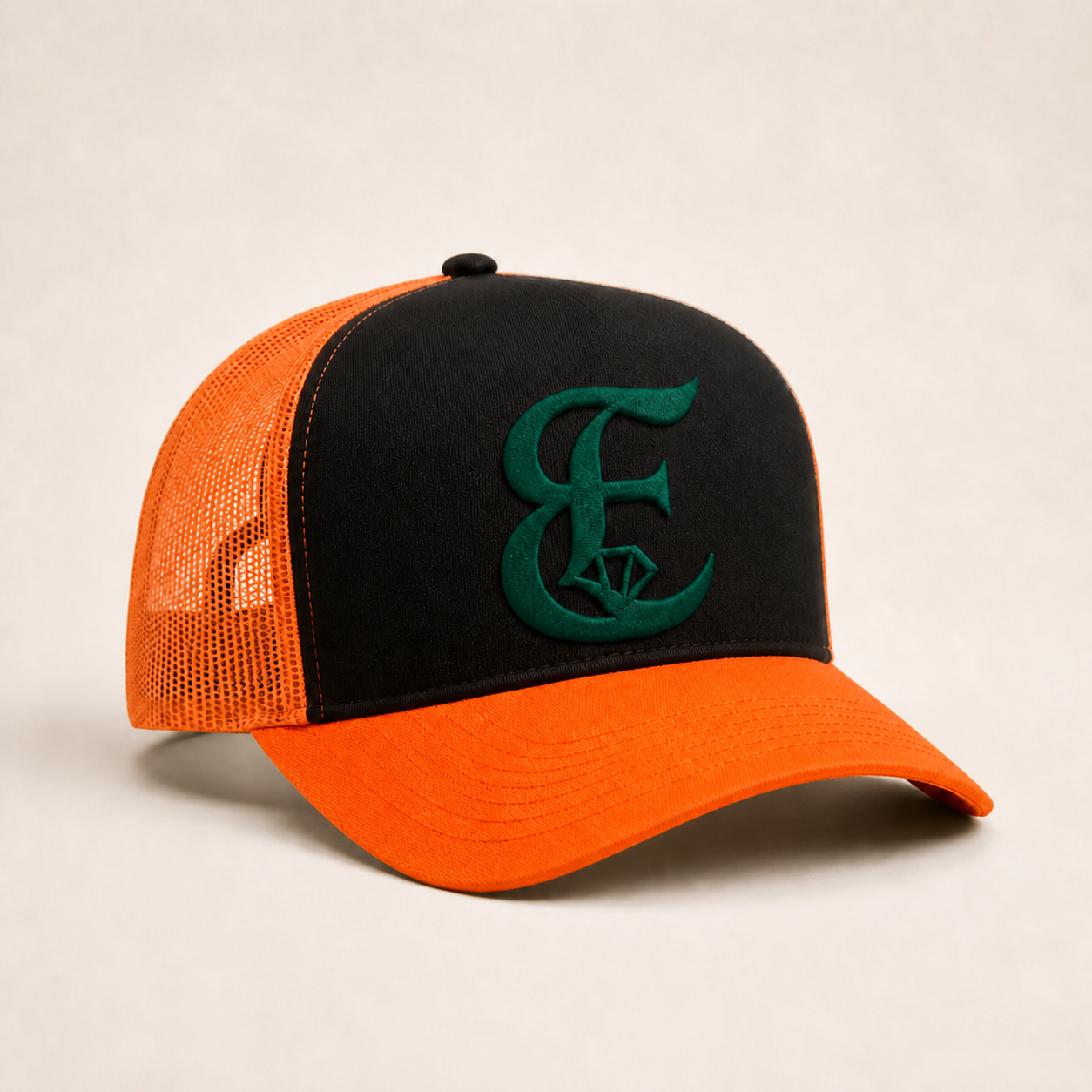 Bone Emerald - E Diamante Verde - Preto Laranja