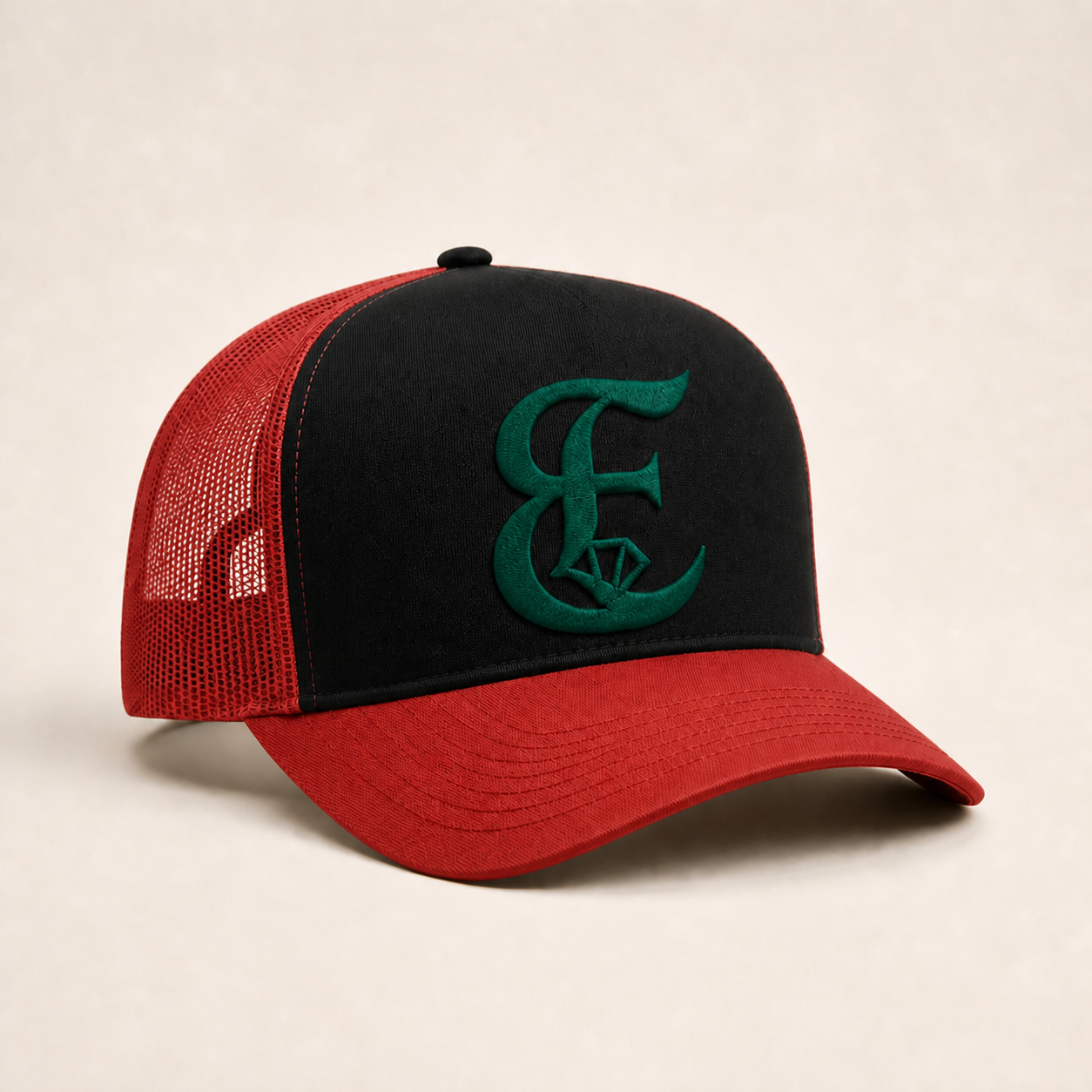 Bone Emerald - E Diamante Verde - Preto Vermelho 02