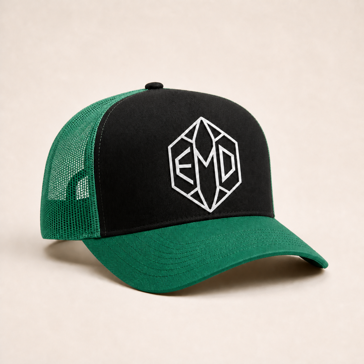 Bone Emerald - EMD Diamante Outline - Preto Verde