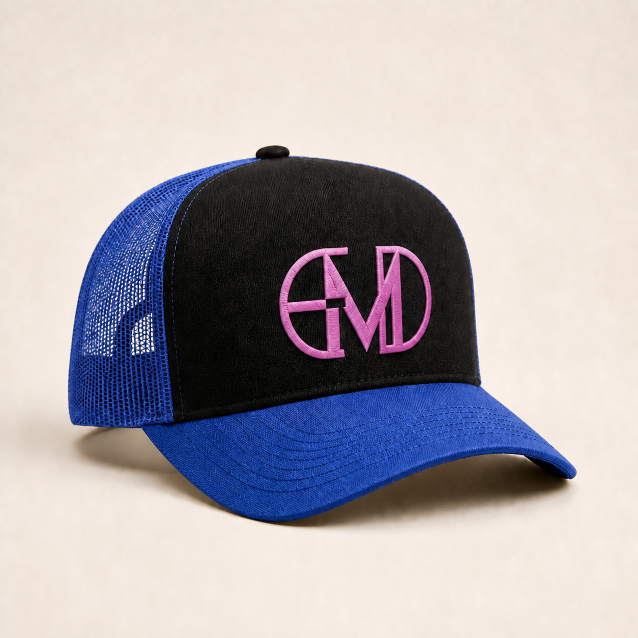 Bone Emerald - EMD Monograma Rosa - Preto Azul