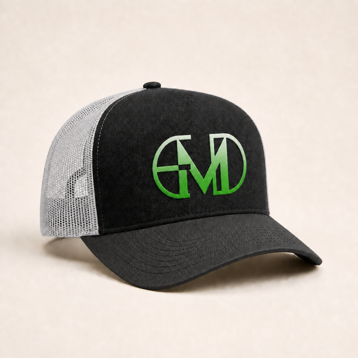 Bone Emerald - EMD Monograma Verde - Preto Cinza