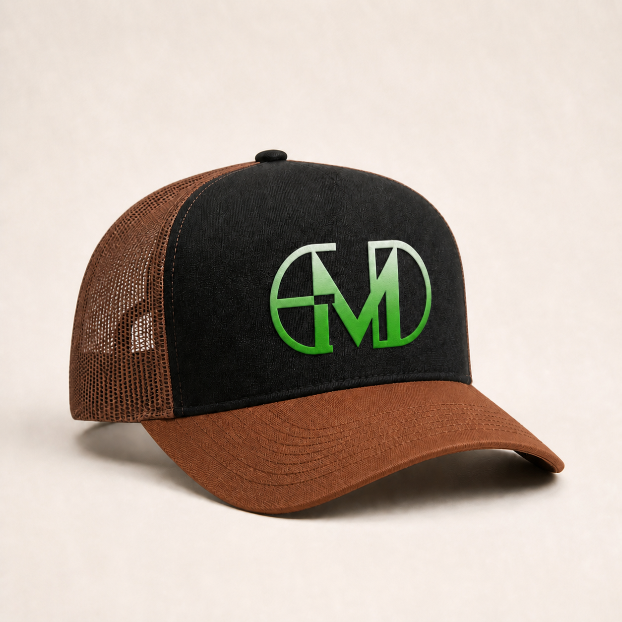 Bone Emerald - EMD Monograma Verde - Preto Marrom