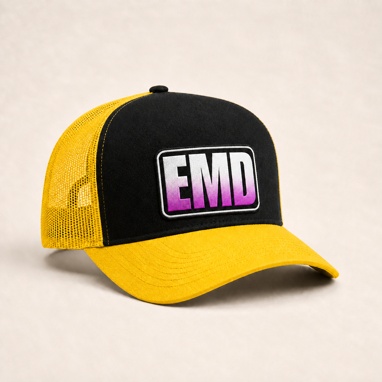 Bone Emerald - EMD Retangulo Gradiente - Preto Amarelo