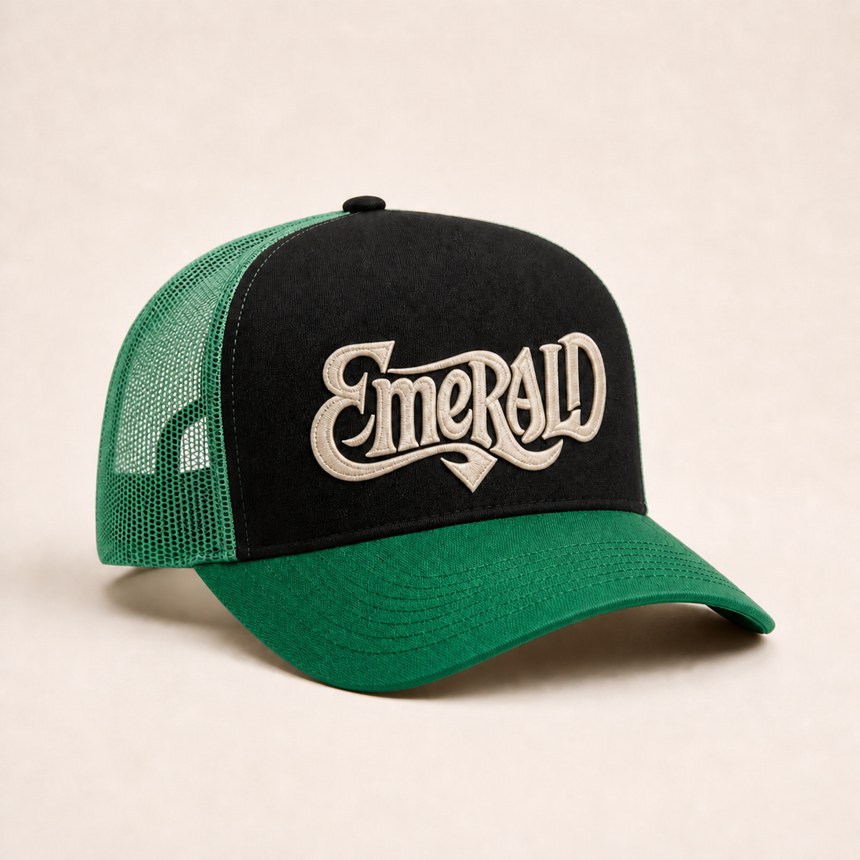 Bone Emerald - Emerald Script Preto 02 - Preto Verde