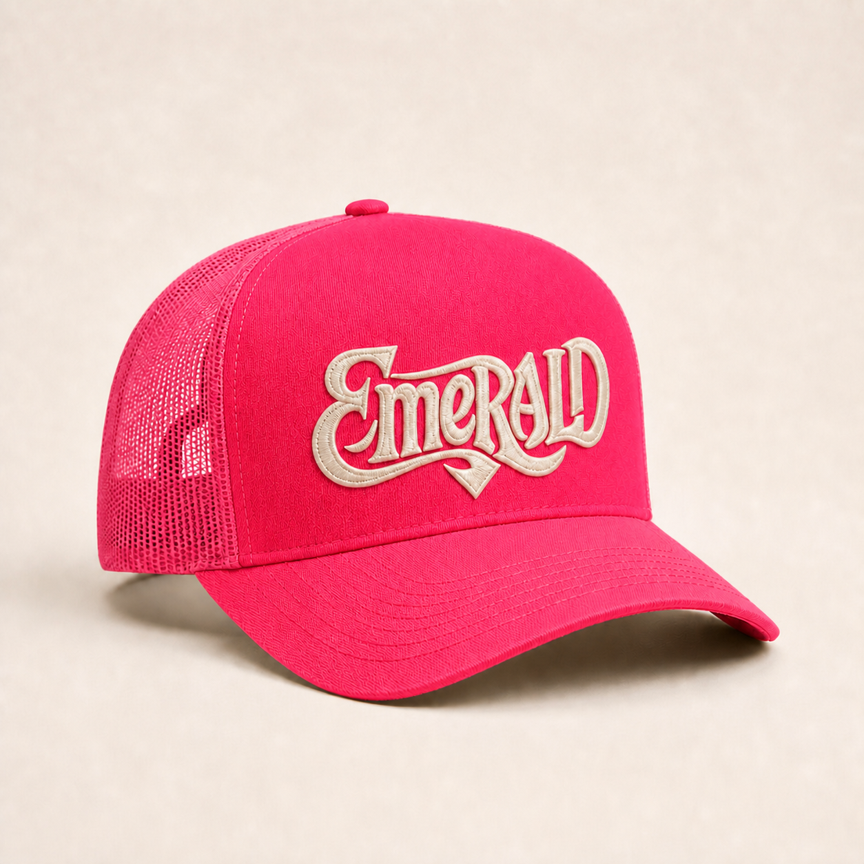 Bone Emerald - Emerald Script Preto 02 - Rosa Pink