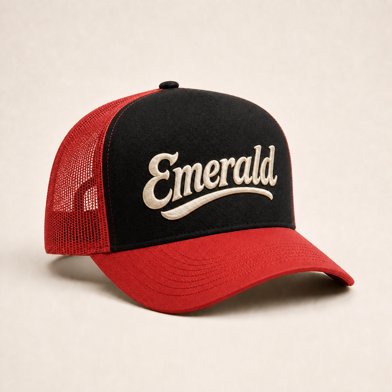 Bone Emerald - Emerald Script Preto - Preto Vermelho 02