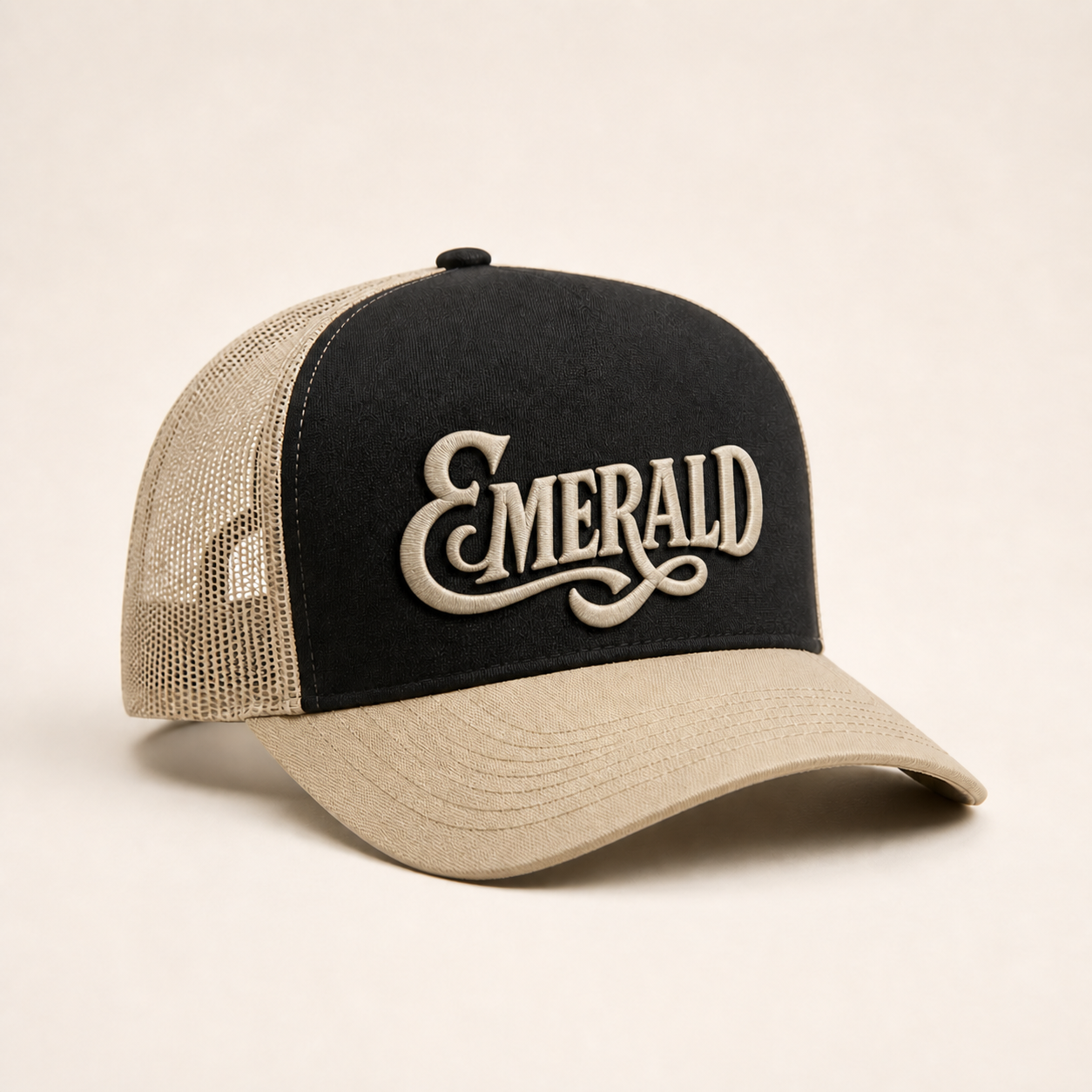 Bone Emerald - Emerald Script Sombra - Preto Bege