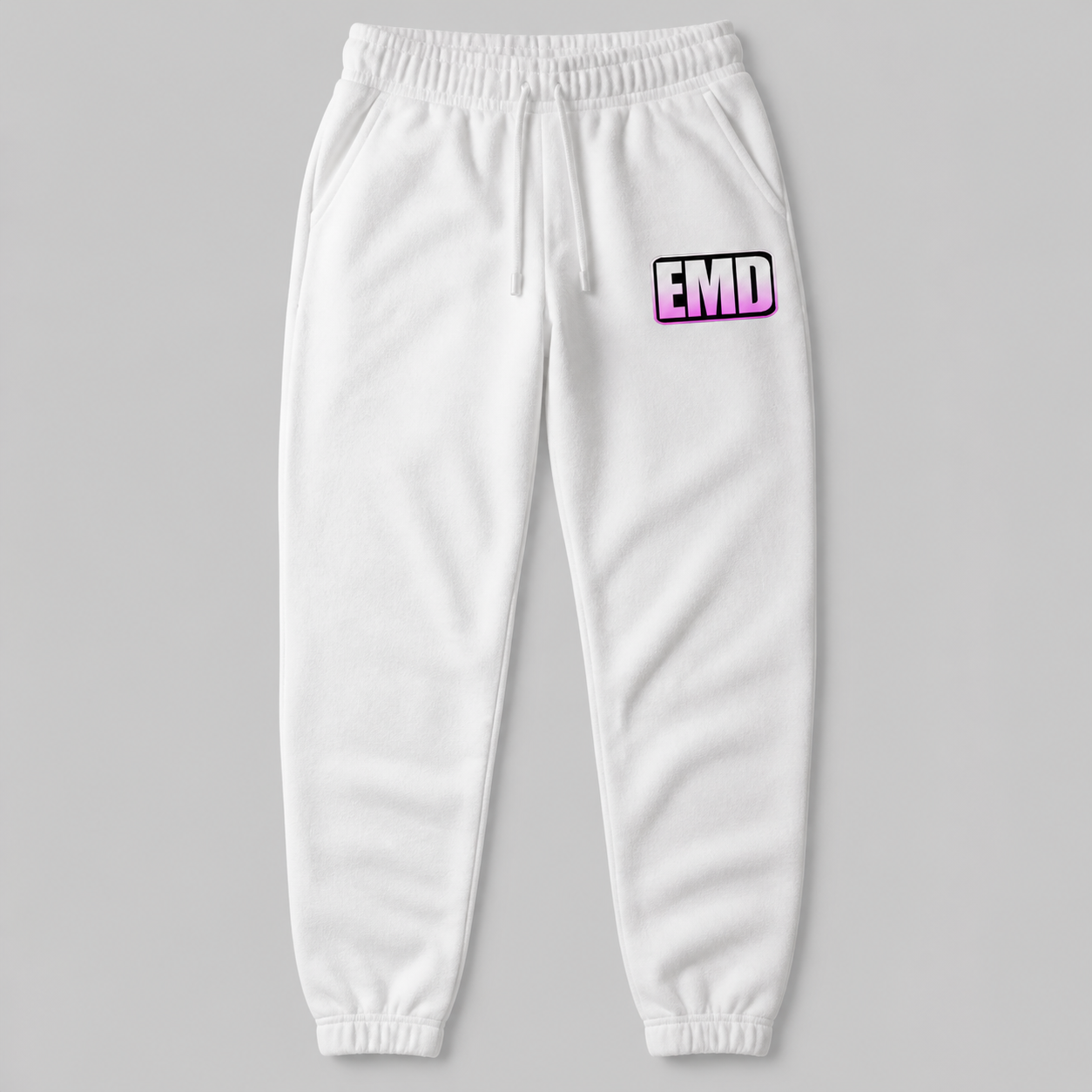 Calca Moletom Emerald - EMD Retangulo Gradiente - Branco