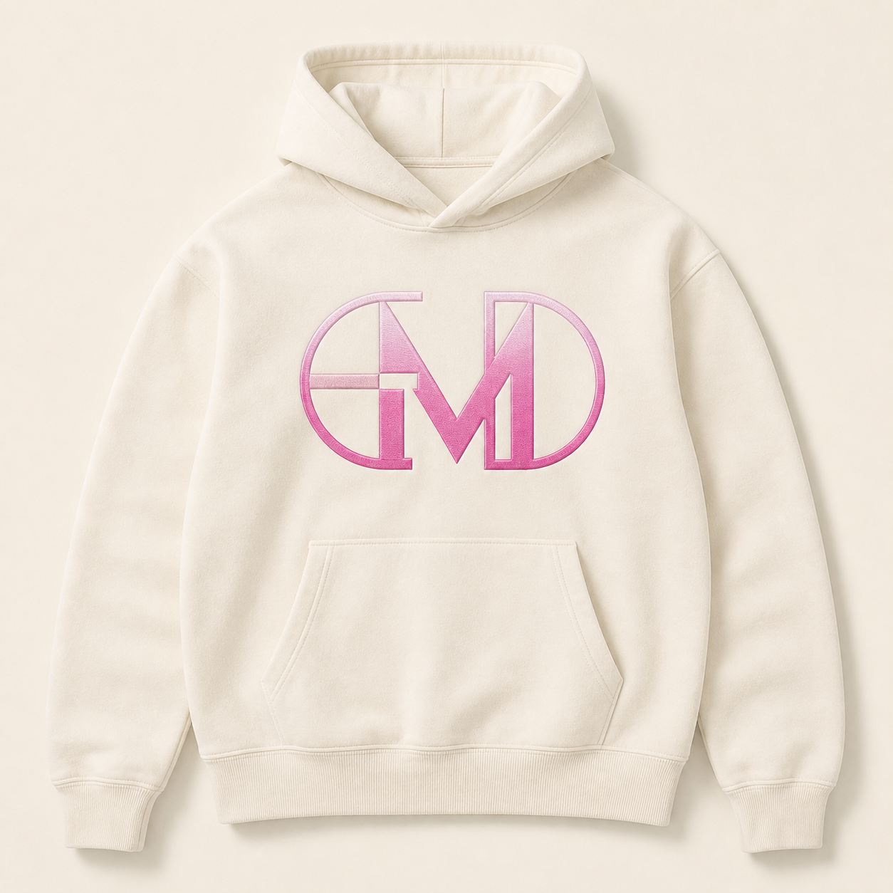 Moletom Emerald - EMD Monograma Rosa - Branco