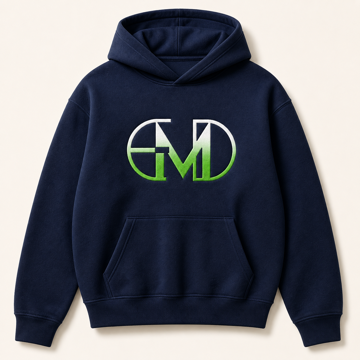Moletom Emerald - EMD Monograma Verde - Azul Marinho