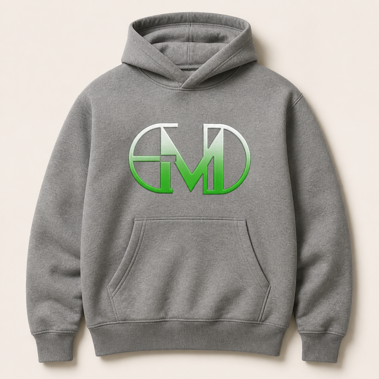 Moletom Emerald - EMD Monograma Verde - Cinza